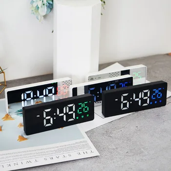 Multifuncțional LED Electronic Ceas Digital de Alarmă Control de Amânare Temperatura de Afișare Desktop Ceas Pentru Elev Dormitor