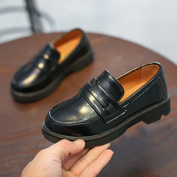 Mumoresip 2021 Copii Pantofi Pentru Băieți Fete din Piele PU Moale Moda Stil Britanic Copii Mocasini Fund Gros Apartamente de Pantofi de Piele