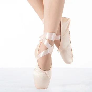 NANCY TINO Pantofi de Balet Copil și Adult Roz Pointe Pantofi de Dans Doamnelor Profesionale Panglici de Satin Clasice pentru Copii Pantofi pentru Femei