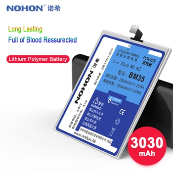NOHON Baterie Pentru Xiaomi Mi 4C 5S 5 Mi4C Mi5S Mi5 Redmi 5A 4X 3 3 BM35 BM36 BM22 BM47 BN34 Înlocuire Bateria Capacitatea Reală