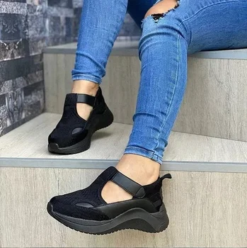 Noi De Toamna Pentru Femei Platforma Adidasi Pantofi De Brand Fete Cu Fund Gros Adidași Reale Adidași Ochiurilor De Plasă Formatori Plat Zapatos Mujer
