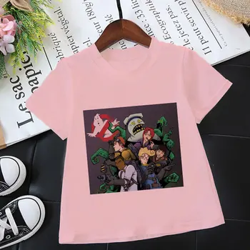 Noi de Vara Tricou Pentru Fete Ghostbusters Print Casual, Haine de Fata Cioara Gât baietel Topuri Copil Copil T-shirt Spoof Vogue Amuzant