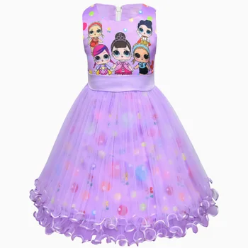 Noi LOL Surpriză Rochii pentru Copii Bubble Printesa Rochie de Fată Rochie de Vacanță Haine Copii Fete Costum de Halloween Printesa