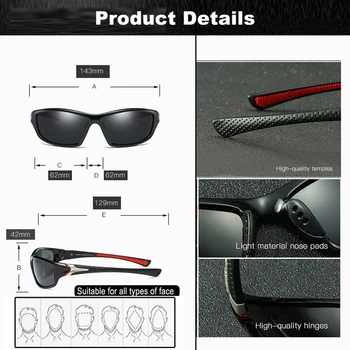 NOI TR90 Untralight Cadru ochelari de Soare Polarizat de Pescuit Ochelari Ochelari de Ciclism Pentru Barbati Femei Sport Drumetii Funcționare Golf