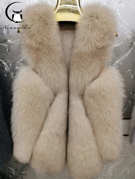 Noi vulpe vesta de blana de culoare multi de iarnă pentru femei haină de blană lungă de blană pentru femei haina poate fi personalizat cu ridicata și cu amănuntul