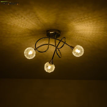 Nordic simplu fier candelabru de cristal lampă cu led-uri de înaltă calitate, camera de zi dormitor de iluminat G9 lustre candelabre tavan droplight