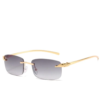 Noul Cap de Leopard Fara rama ochelari de Soare Piața Mică Cadru ochelari de Soare pentru Femei Personalizate de Moda ochelari de Soare UV400