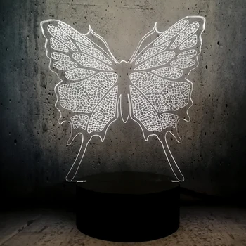 Noutatea Animal Fluture Specimen Forma 3D USB Lampa LED 7 Culori schimbare Gradient de Spirit iluzie BIROU RC Lumina de Noapte elemente de Recuzită
