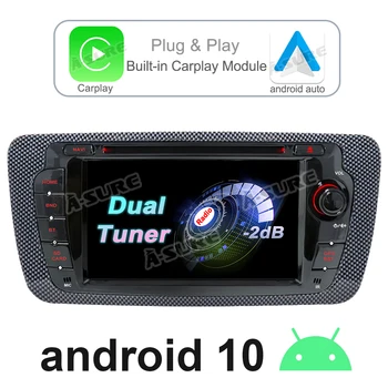 O-Sigur Multimedia Auto 2 Din Android 10 Dual Tuner FM Radio CarPlay DSP GPS DVD Stereo de Navigare Pentru Seat Ibiza DAB WIFI 4G+