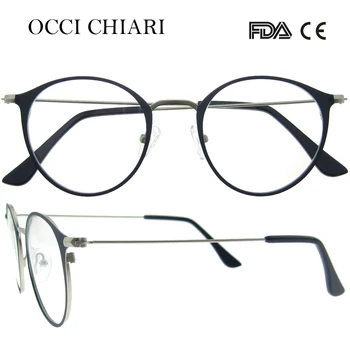 OCCI CHIARI Vintage din Metal Ochelari Rame Bărbați Clar Lentile Optice, Ochelari de Miopie Ochelari de vedere ochelari rotunzi W-CAMAS