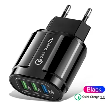 OLAF 3 Port Incarcator Rapid USB 3.0 Încărcător UE NE Plug 3.1 Un Smart Fast Încărcător de Perete Încărcător de Telefon Mobil Pentru iPhone, Samsung, Xiaomi