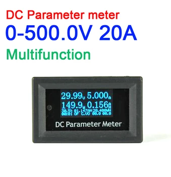 OLED 12-în-1 500v DC 20A wattmeter wattmetru Parametru Electric de Curent Timp Capacității Energetice Temperatura Tester