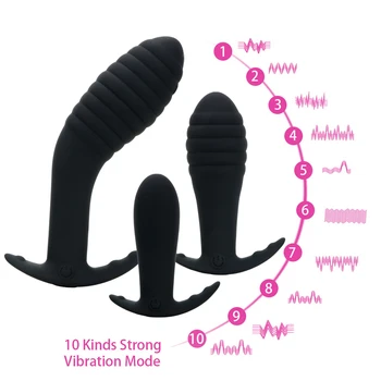 OLO Silicon Anal Plug Vibrator de Masaj de Prostata Butt Plug Adult Produse Masturbator Adult Jucarii Sexuale