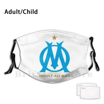 Om Logo-ul clubului Euro de Adult Copil PM2.5 Filtru Masca Thauvin Om Mandanda Marseille Marsilia Fotbal Franța Club De Liga 1 Franceză Logo-Ul