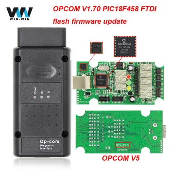 OPCOM V5 V1.70 V1.78 PIC18F458 FTDI flash update de firmware OBD2 OBD Auto Diagnosticare Auto Cablu Instrument opcom V5 Pentru Opel Scanner OBD2