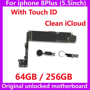 Original IOS sistem logic de bord pentru iphone 8Plus 64GB Unlocked placa de baza cu / FARA Touch ID pentru iphone 8 Plus 256GB placa de baza