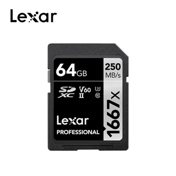 Original Lexar Card de Memorie 1667x V60 250MB/s Flash Card de 64GB, 128GB, 256GB UHS-II U3 SD Card SDXC C10 Pentru 3D 4K Video HD