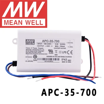 Original Înseamnă Bine APC-35-700 meanwell 700mA curent Constant 35W Singură Ieșire LED-uri de Putere de Comutare de Alimentare