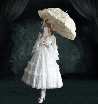 Palatului printesa dulce lolita rochie retro zână elegant falbala talie mare victorian rochie kawaii fata de gothic lolita op loli cos