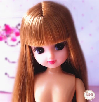 Parul lung Doll Licca Capete Scurte de Timp Curba de Păr de Aur Moale Negru Părul Galben Capete de Păpuși Băiat Fată Păpușă Părți DIY Accesorii de Jucarie