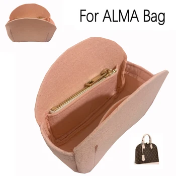 Pentru ALMA shell sac pungă introduce Organizator Machiaj Geantă de mână de călătorie Interioară Geanta sac de Cosmetice Premium Simțit (Manual/20 Culori)