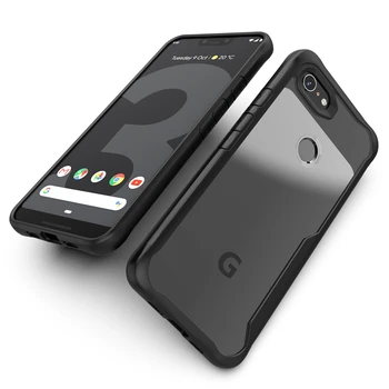 Pentru Google Pixel 3 3a XL Lite Caz Transparent Armura Capacul din Spate Pentru Google Pixel XL3 2 TPU+PC Telefon rezistent la Socuri Caz (XS0409)