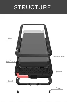 Pentru Samsung Galaxy S10 Caz DRAGOSTEA MEI Șoc Murdărie Dovada Rezistent la Apă de Metal Armor Acoperi Caz de Telefon pentru Samsung Galaxy S10