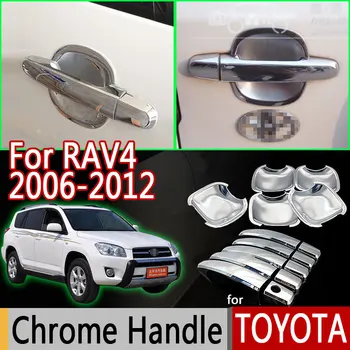 Pentru Toyota Rav4 2006-2012 Chrome Mânerul Ușii Capace de Echipare pentru 5 Usi Accesorii Autocolante Auto Styling 2007 2008 2009 2010 2012