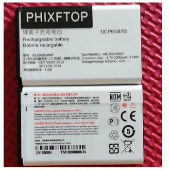 PHIXFTOP Original AB1000EWMT Baterie Pentru Xenium E109 telefon mobil AB1000EWMF pentru PHILIPS CTE109 telefon Mobil 4.2 v