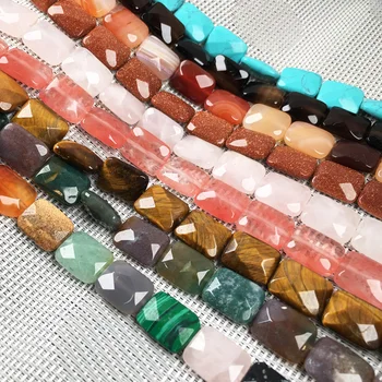 Piatra naturala Fațete formă Pătrată ștrasuri din Mărgele Agate de cristal margele Imprastiate Pentru a face bijuterii DIY Colier Brățară Accesorii