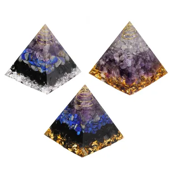 Piramida Joasa Ajna Chakra Raziel Cristal Natural De Pietriș Obsidian Expulza Forțele Răului Rășină Piramida Meserii Bijuterii Acasă Ornament