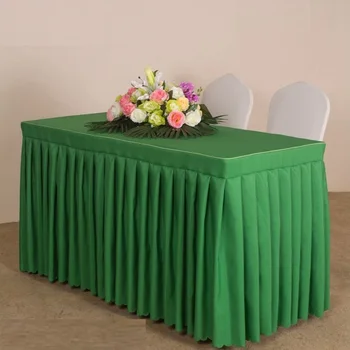 Poliester Masa se acoperă cu fusta masa swag cutat stil de făcut împreună hotel de nunta decor de masă față de masă