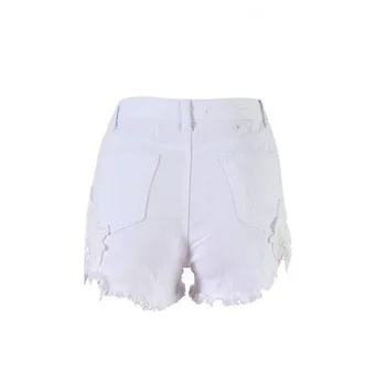 Prietenul Casual pantaloni Scurți de Blugi Slim Blugi Noi de Înaltă 2020 Pantaloni pentru femei Dantelă Denim Fete de Vară de Buzunar Stil de Moda de Talie Bumbac