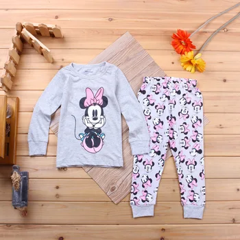Primavara Toamna Fată Hanorac + Pantaloni Set Haine Copii Copilul Vetement Enfant Costum Baby Mickey Infantil Minnie Haine Copii