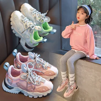 Primăvară Copii Sport Adidasi Baieti Plasă De Funcționare Pantofi Fete Piele Naturala Casual Adidasi Copii Cu Marca Adidași Formatori