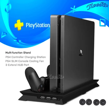 PS4 Slim Ventilatorului de Răcire Suport Vertical cu Controler Încărcător PS 4 Gamepad de Încărcare Stație de Andocare Play Station 4 Jocuri Accesorii