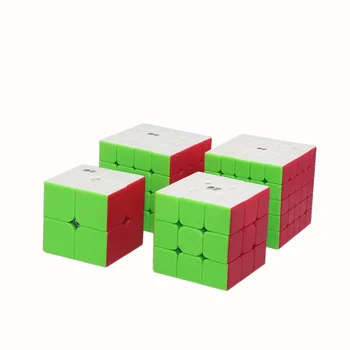 Qiyi cub magic 4in1 Cutie Cadou Set 2x2 3x3 4x4 5x5 puzzle cub magic Qiyi viteza cub distractiv joc cube cadou cubo magico jucării de învățare