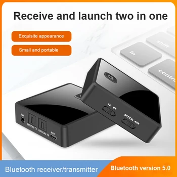 Receiver Audio Bluetooth Bluetooth 5.0 2-in-1 Audio Transmițător Receptor TV Adaptor Suport de Fibră Optică Interfață de 3,5 mm Jack AUX