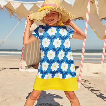 Rechin Copii Rochii Fete Pentru Copii Haine Casual Fete Bluze Broderie Dress Toddler Jumperi Tinuta De Plaja Haine Copii Tricou
