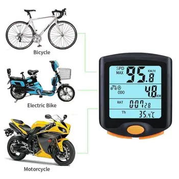 Rezistent la apa Biciclete Calculator fără Fir Și cu Fir de Ciclism MTB Kilometrajul Cronometru Ceas Sport Digital cu LED-uri Rata de Biciclete Vitezometru