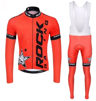Rock 2019 Primăvară/Toamnă Ciclism de Îmbrăcăminte pentru Bărbați Set Bicicleta Îmbrăcăminte Respirabil, Anti-UV Biciclete Uzura/cu Maneca lunga Jersey Ciclism Seturi