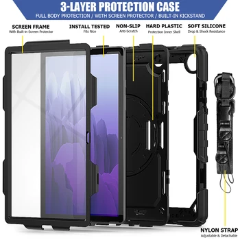 Rotație de 360 Curea de Mână&Kickstand Funda Tableta Samsung Galaxy Tab A7 10.4 Caz 2020 SM T500 T505 T507 SM-T505 Capac de Protecție