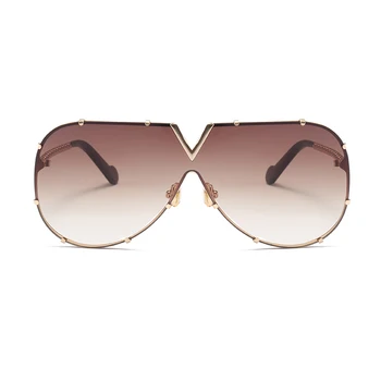 ROYAL FATA 2020 Nouă Bărbați ochelari de Soare pentru Femei Brand Design Cadru Metalic Supradimensionat Personalitate de Înaltă Calitate Unisex Ochelari de Soare ss154