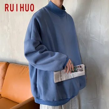RUIHUO Roling Pulover Tricou Barbati Haine Harajuku Streetwear Bărbați Vintage Bluză Trening de Bărbați Jachete 5XL 2021