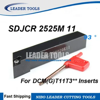 SDJCR 2525 M11 CNC turning tool holder,25*25*150 mm instrumente de cotitură Externe, 93 de Grade Strung instrument de tăiere,Insertii de Cotitură titular