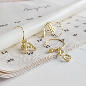 SHANICE Scrisoare M i Argint 925 Trendy de Culoare de Aur Declarație Hoop Cercei pentru Femei New Sosire aripa Moda Bijuterii
