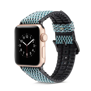 Silicon&curea din piele pentru apple watch band 44mm 42mm 38mm 40mm pulseira rezistent la apa&sweatproof watchband pentru iwatch 5/4/3/2/1