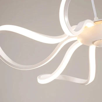 Simplu creative living lămpi acrilic alb de artă forma de floare de iluminat cu LED Nordic candelabru