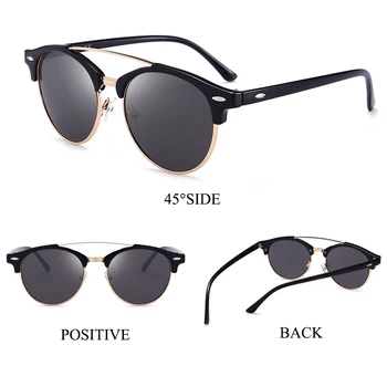 SIMPRECT 2021 Retro Rotund ochelari de Soare Barbati Polarizati UV400 Oglindă de Înaltă Calitate Ochelari de Soare Vintage de Conducere Negru de Brand de ochelari de soare