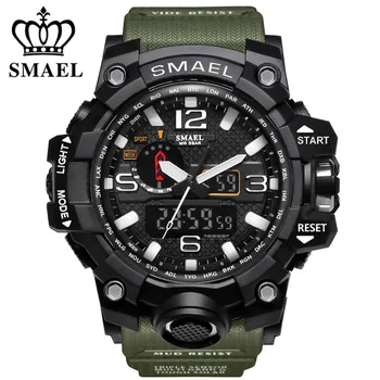 SMAEL Brand de Moda Ceas Barbati LED-uri Casual Sport Militare Ceasuri Rezistente la Șoc Bărbați Cuarț Ceas Digital relogio masculino